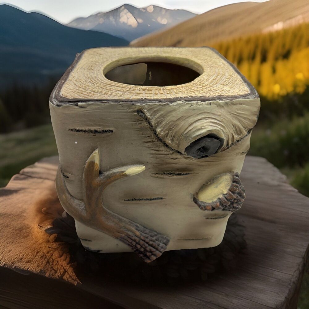 Square Deer Hunting Antler Theme Kleenex / Tissue Box Cover VGC